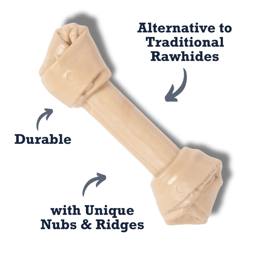 Textured Nylon Chew Bone Toy for Dogs