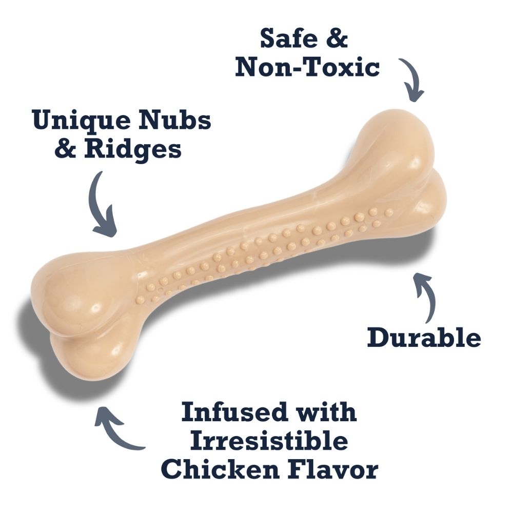 Chicken-Flavored Nylon Chew Bone for Dogs