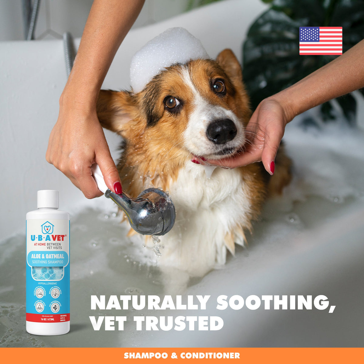 UBAVET Aloe & Oatmeal Pet Shampoo, 16.9 fl oz