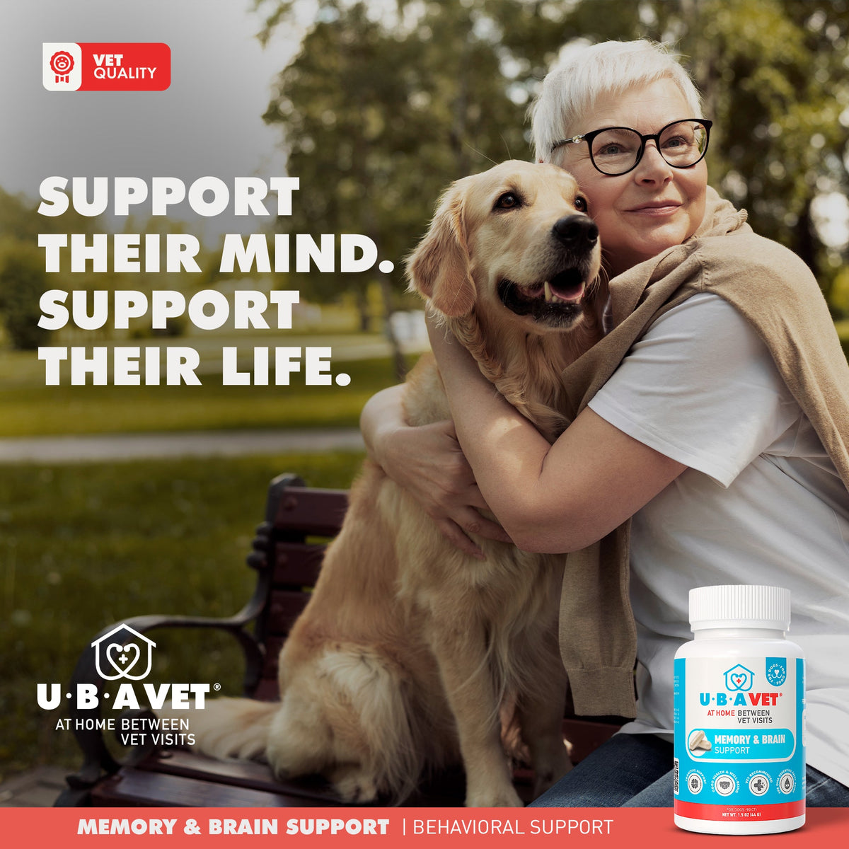 UBAVET Memory & Brain Support for Senior Dogs