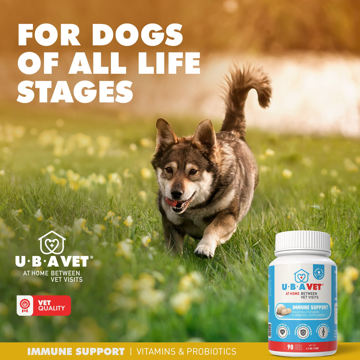 UBAVET Daily Multi-Vitamin for Dogs, 90 Chews