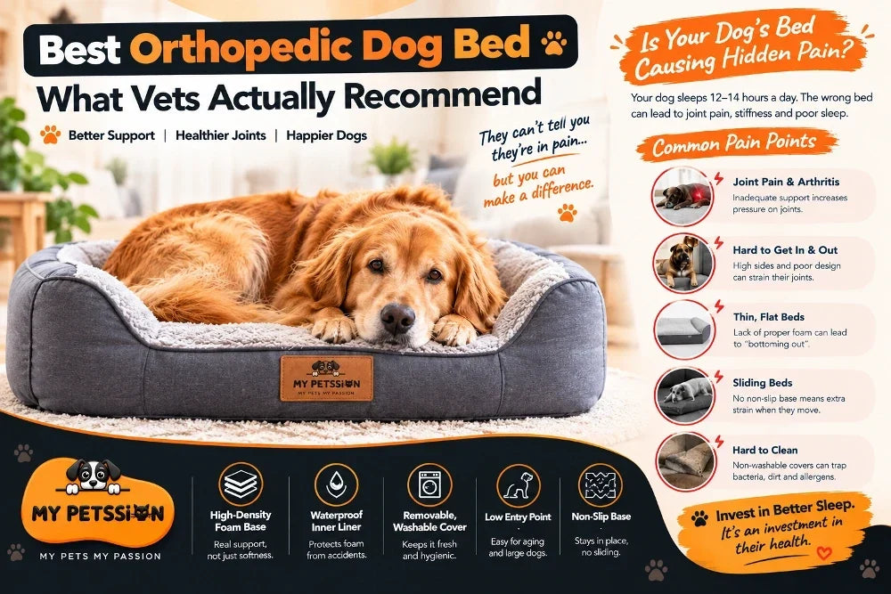 Best orthopedic dog bed for joint support, comfort, and senior dogs