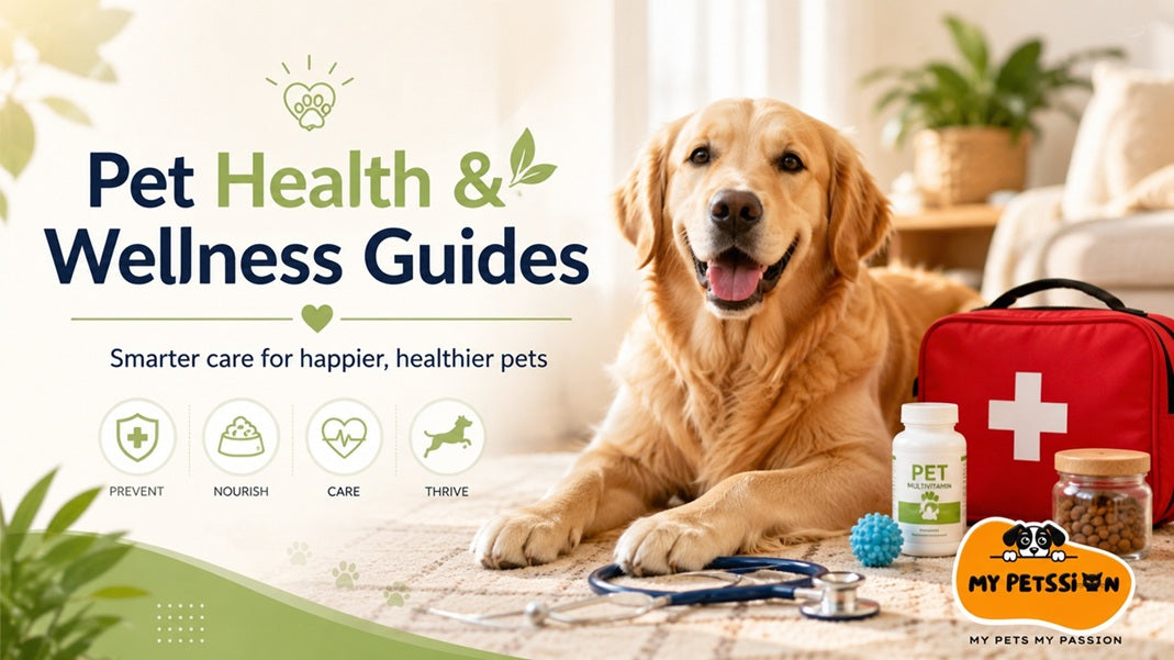 Pet health and wellness warning signs guide banner – early symptoms to watch in dogs and cats by My Petssion