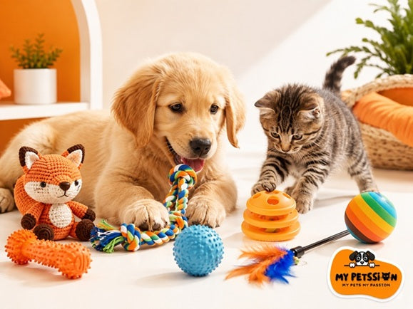 Eco-friendly pet toys collection for dogs and cats