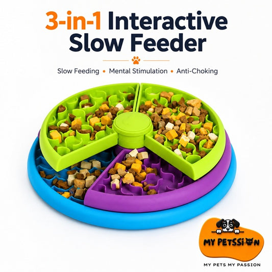 3-in-1 Interactive Dog Feeder Puzzle – Slow Feeder, Lick Mat & Puzzle Toy
