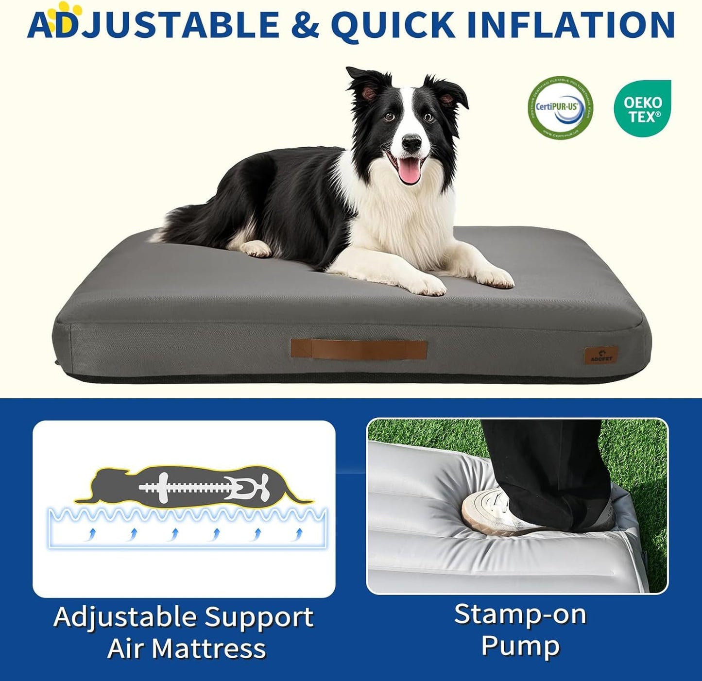 Inflatable Travel Dog Bed | Portable & Waterproof | My Petssion