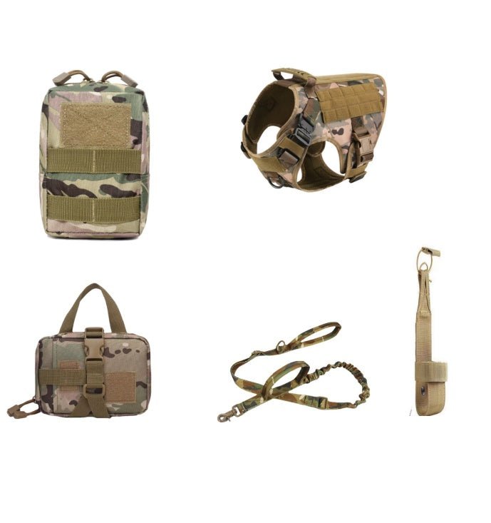 Tactical Dog Harness with Leash | K9 Training | Large Breeds