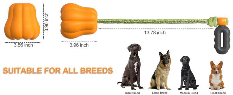 PROKEl Dog Rope Fetch Exercise Toy for Medium  Large Aggressive Chewers Breed Dogs Chew Interactive Toys Training Tug Of War Balls indoor And Outdoor Halloween Dog toy orange Plain Indestructible Dogtoy Super