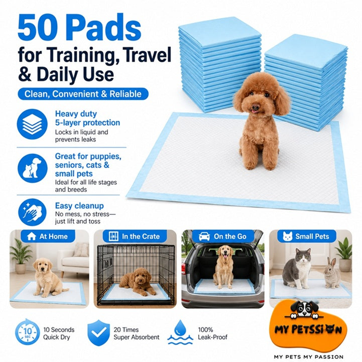Dog Training Pads – 18" x 24" Super Absorbent Leak-Proof Puppy Pads