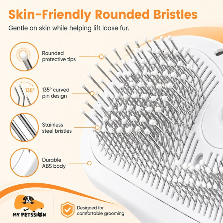 3-in-1 Pet Spray Grooming Brush for Cats, Dogs & Small Pets