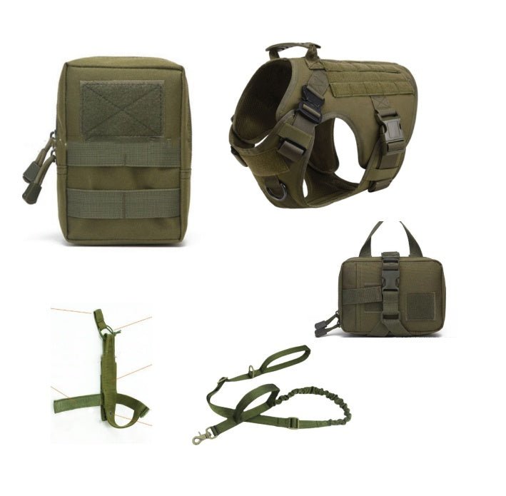Tactical Dog Harness with Leash | K9 Training | Large Breeds