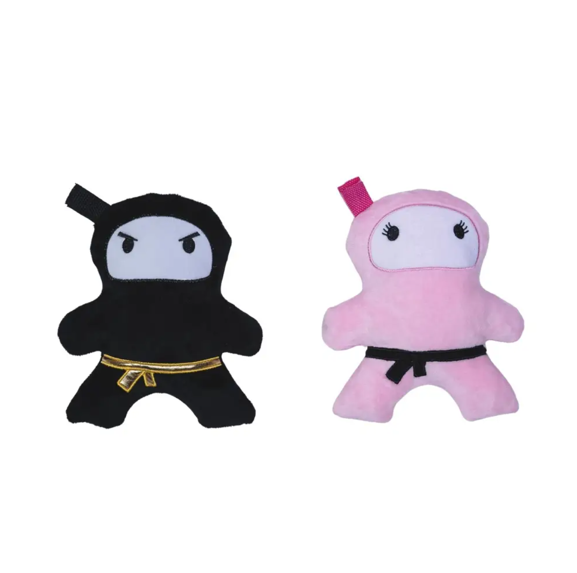 Pink & Black Ninja Plush Dog Toy Set