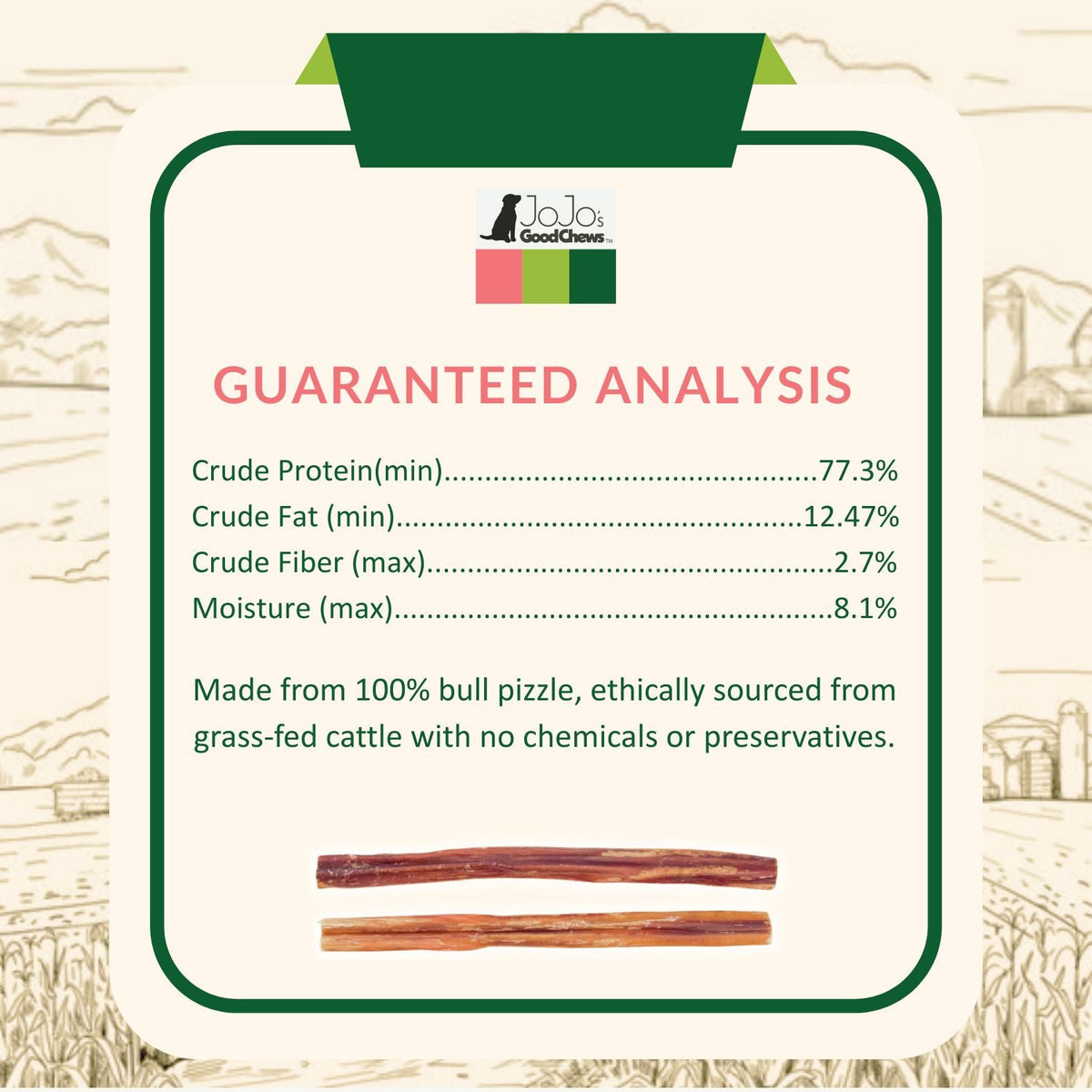 12-Inch Jumbo Beef Bully Sticks, 2-Pack