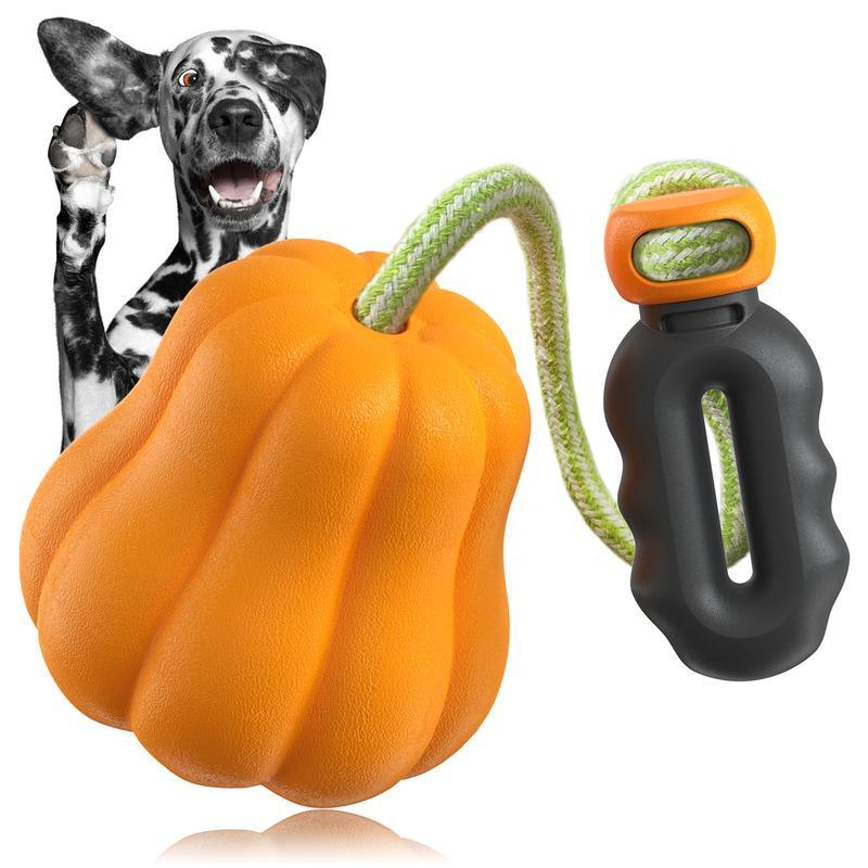 PROKEl Dog Rope Fetch Exercise Toy for Medium  Large Aggressive Chewers Breed Dogs Chew Interactive Toys Training Tug Of War Balls indoor And Outdoor Halloween Dog toy orange Plain Indestructible Dogtoy Super