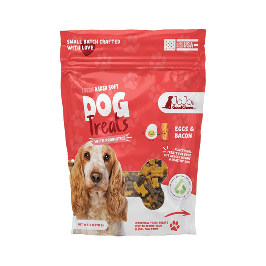 JoJo Eggs & Bacon Soft Dog Treats, 2 x 5 oz
