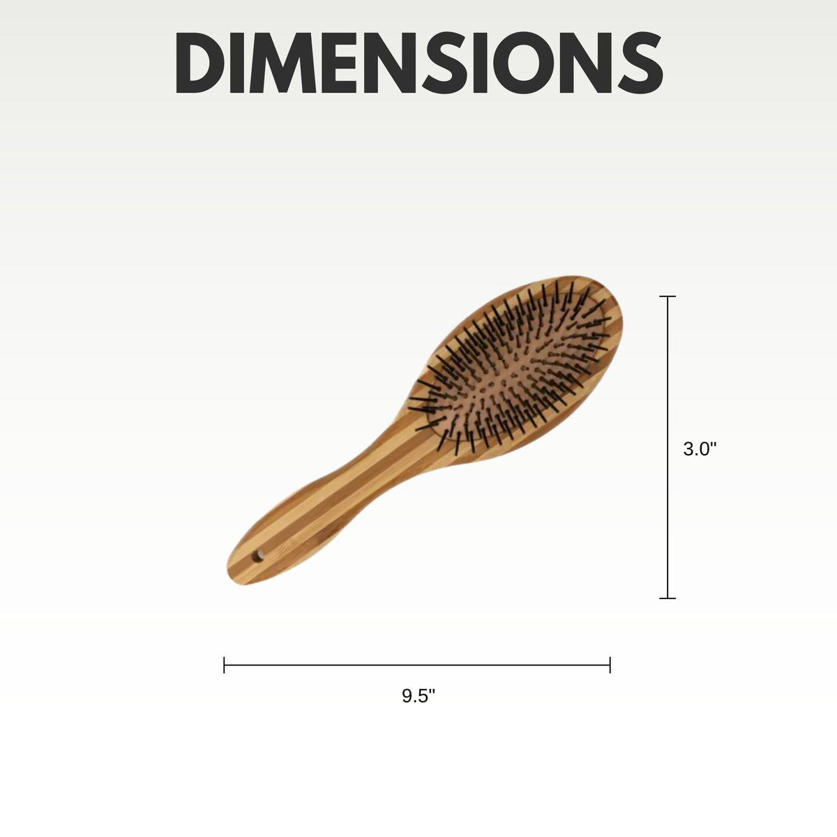 Dual-Sided Natural Wood Dog Brush
