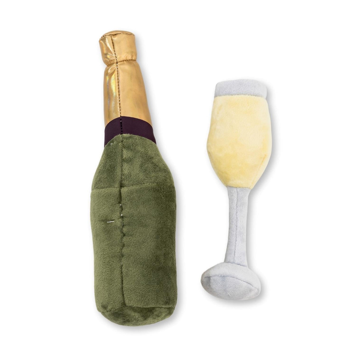 Champawgne Cheers Plush Dog Toy Set