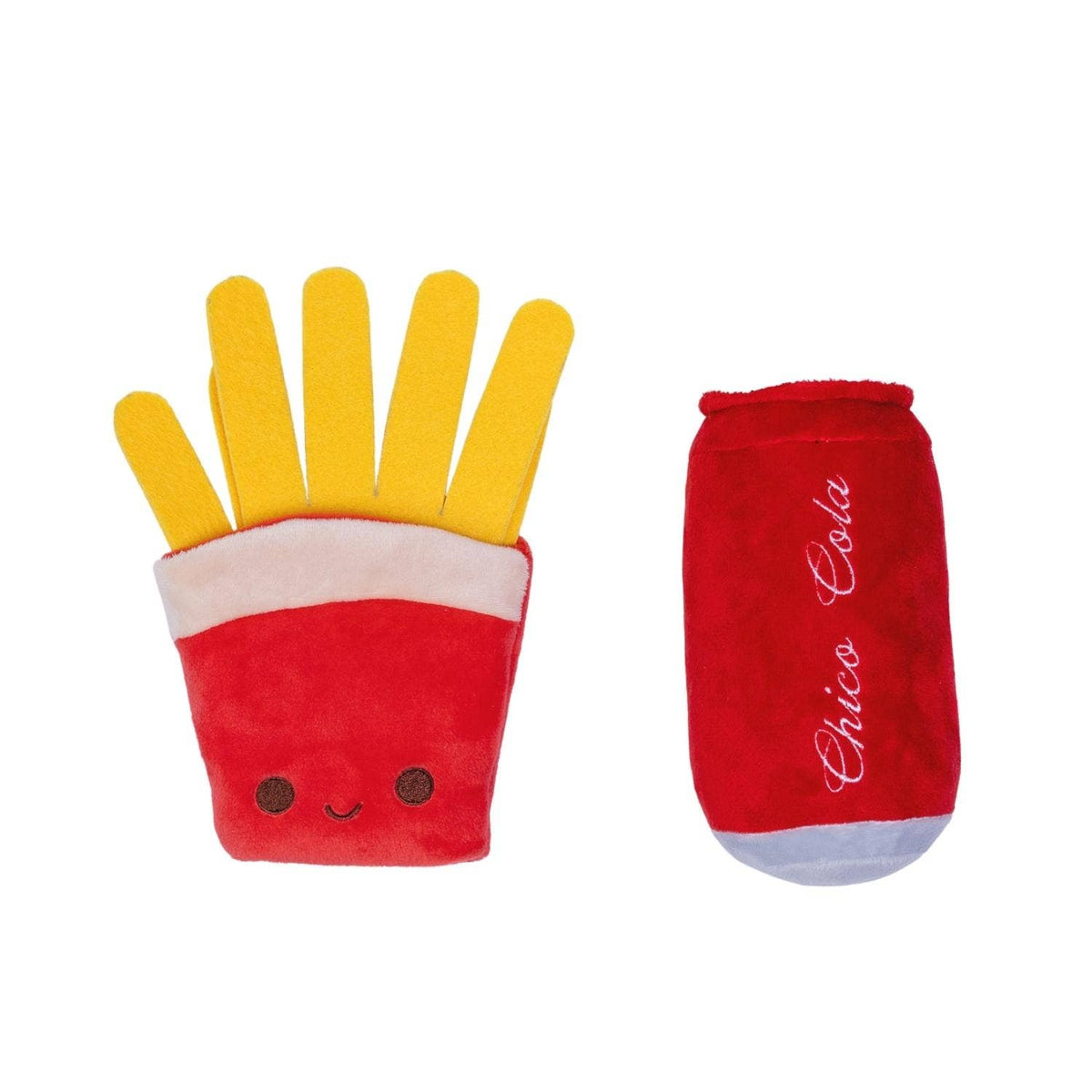 Cola & Fries Plush Dog Toy Set