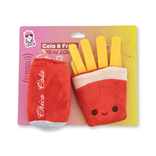 Cola & Fries Plush Dog Toy Set
