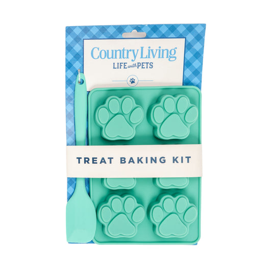 3-Piece Silicone Dog Treat Baking Kit with Paw Trays