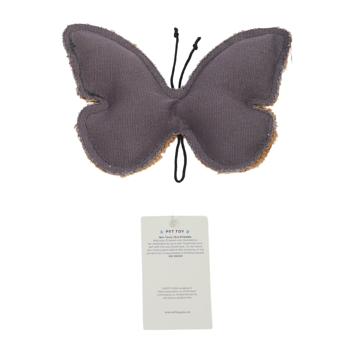 Butterfly Canvas & Jute Dog Chew Toy