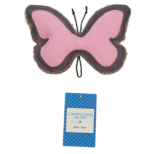 Butterfly Canvas & Jute Dog Chew Toy