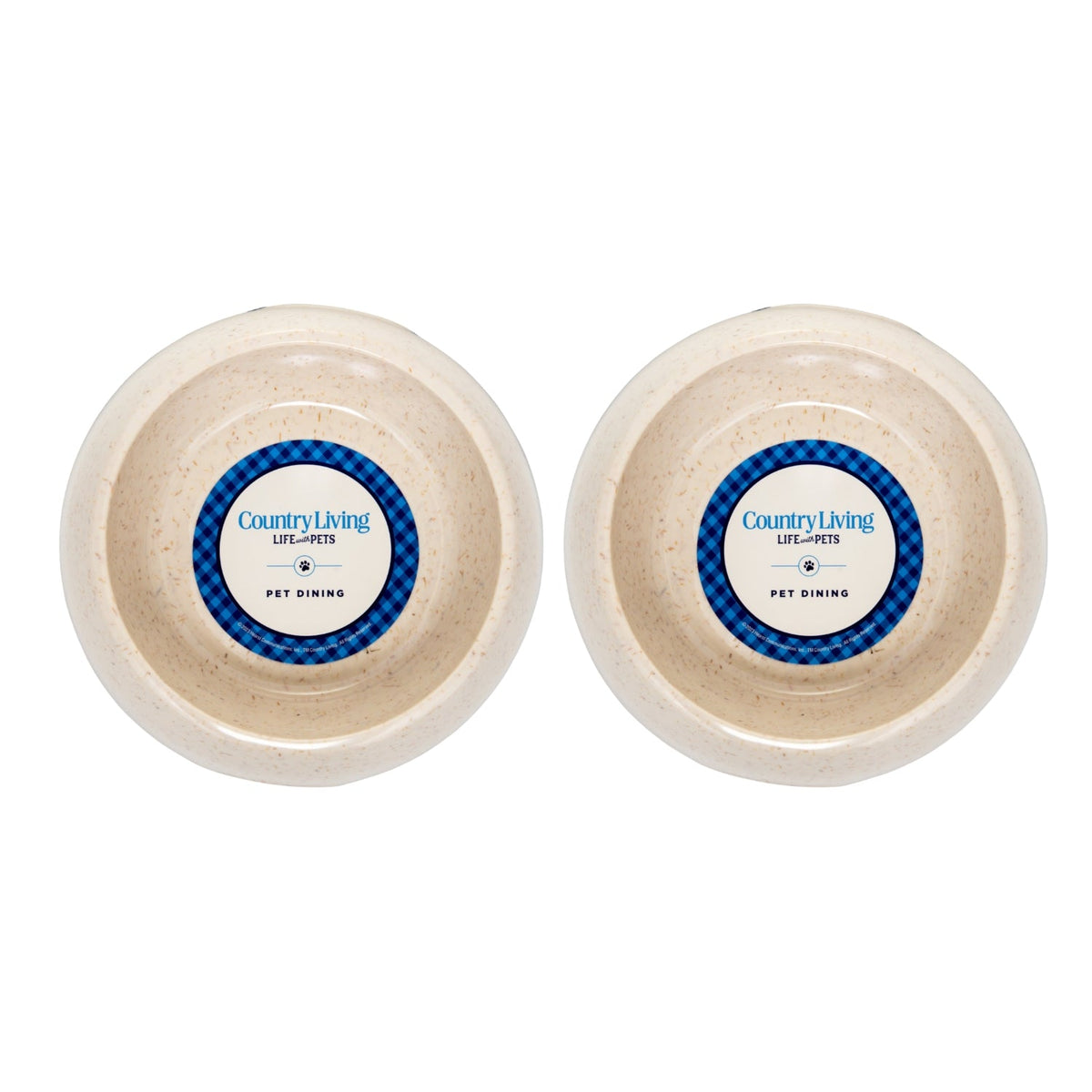 White Swan Natural Fiber Dog Bowls, Set of 2