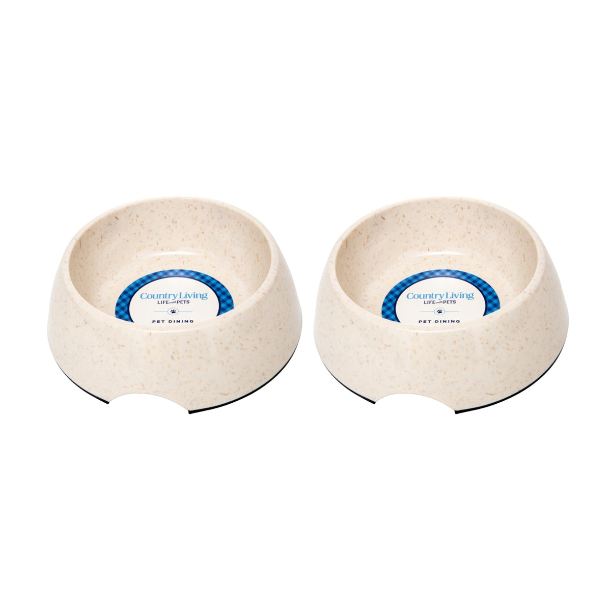 White Swan Natural Fiber Dog Bowls, Set of 2