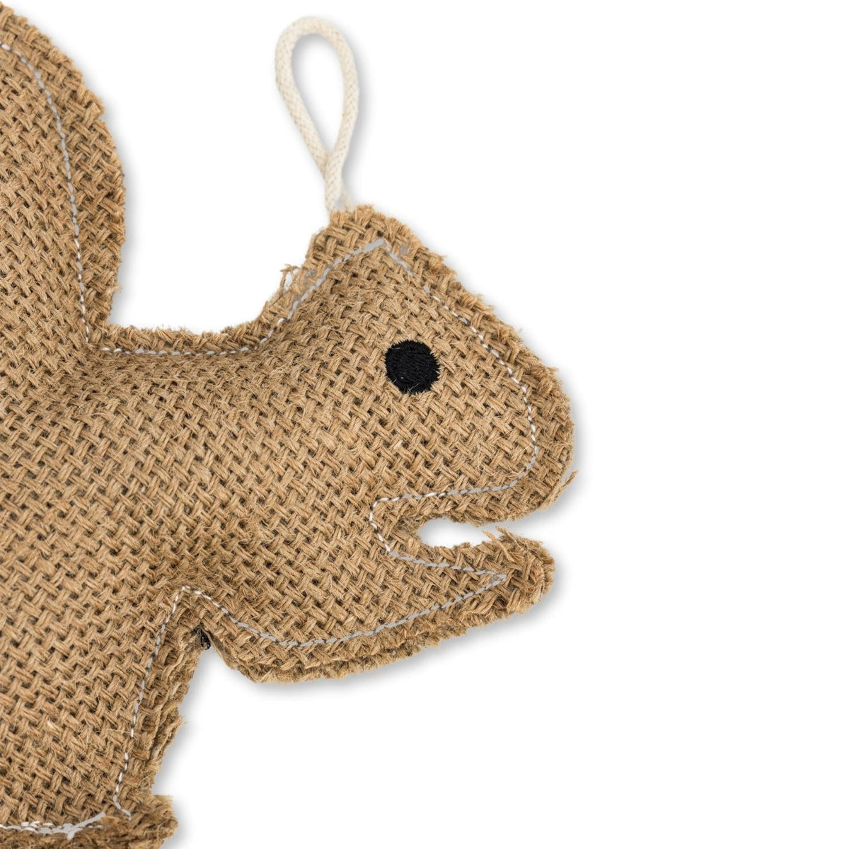 Rustic Jute Squirrel Dog Toy, 7.5 in