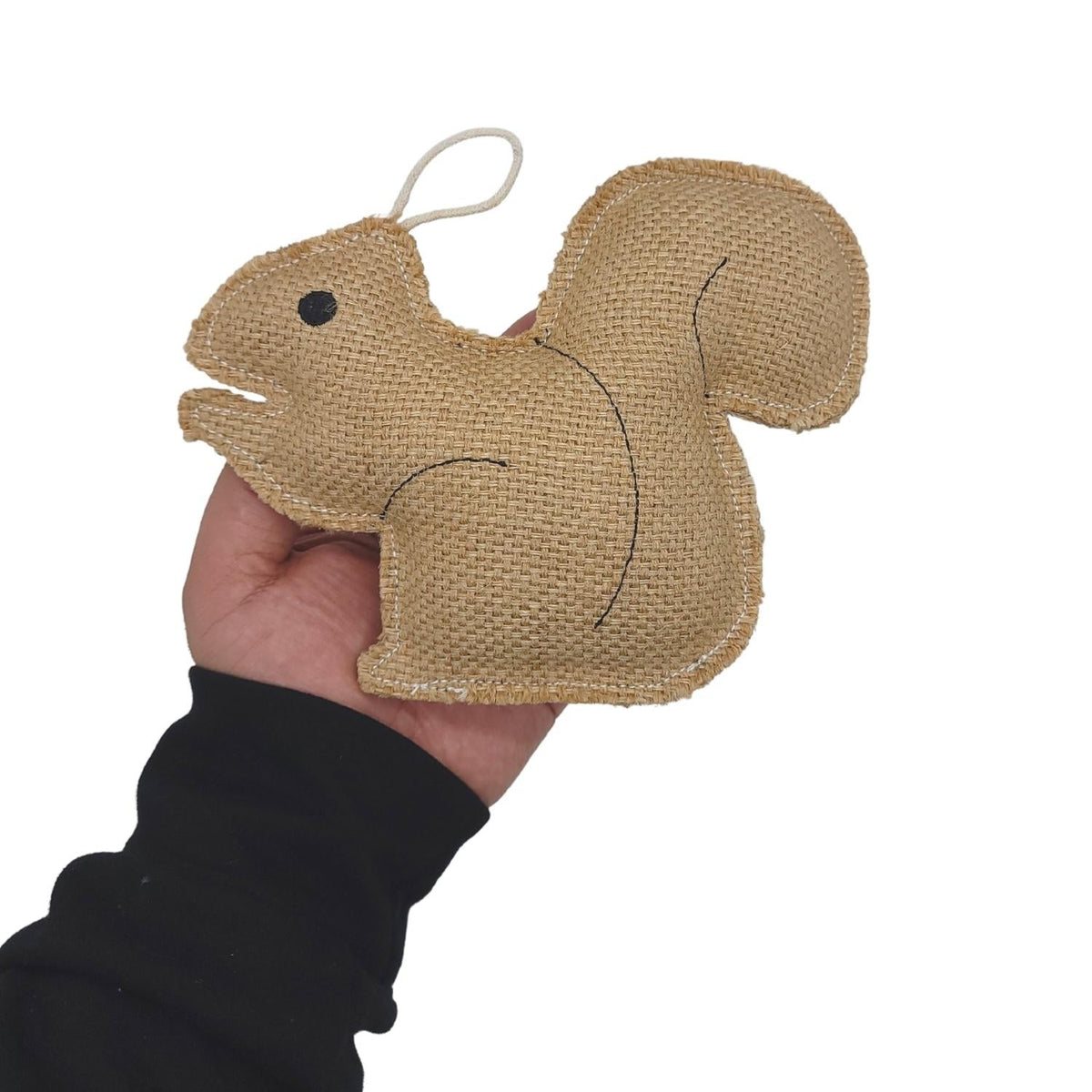 Rustic Jute Squirrel Dog Toy, 7.5 in