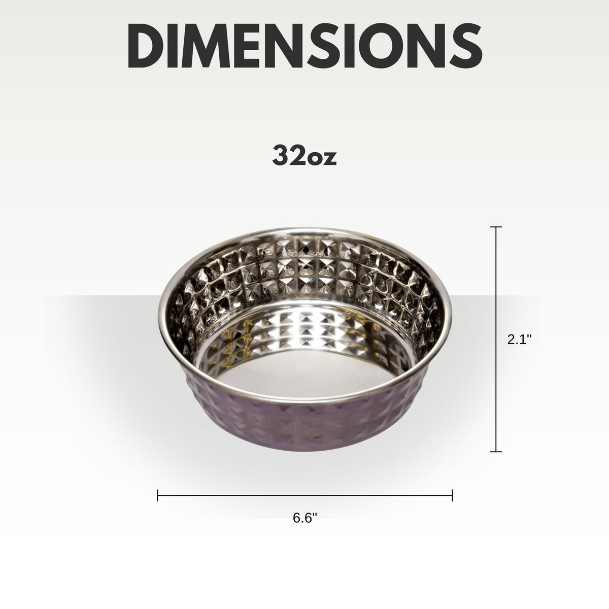 Lavender Hammered Steel Dog Bowls, Set of 2