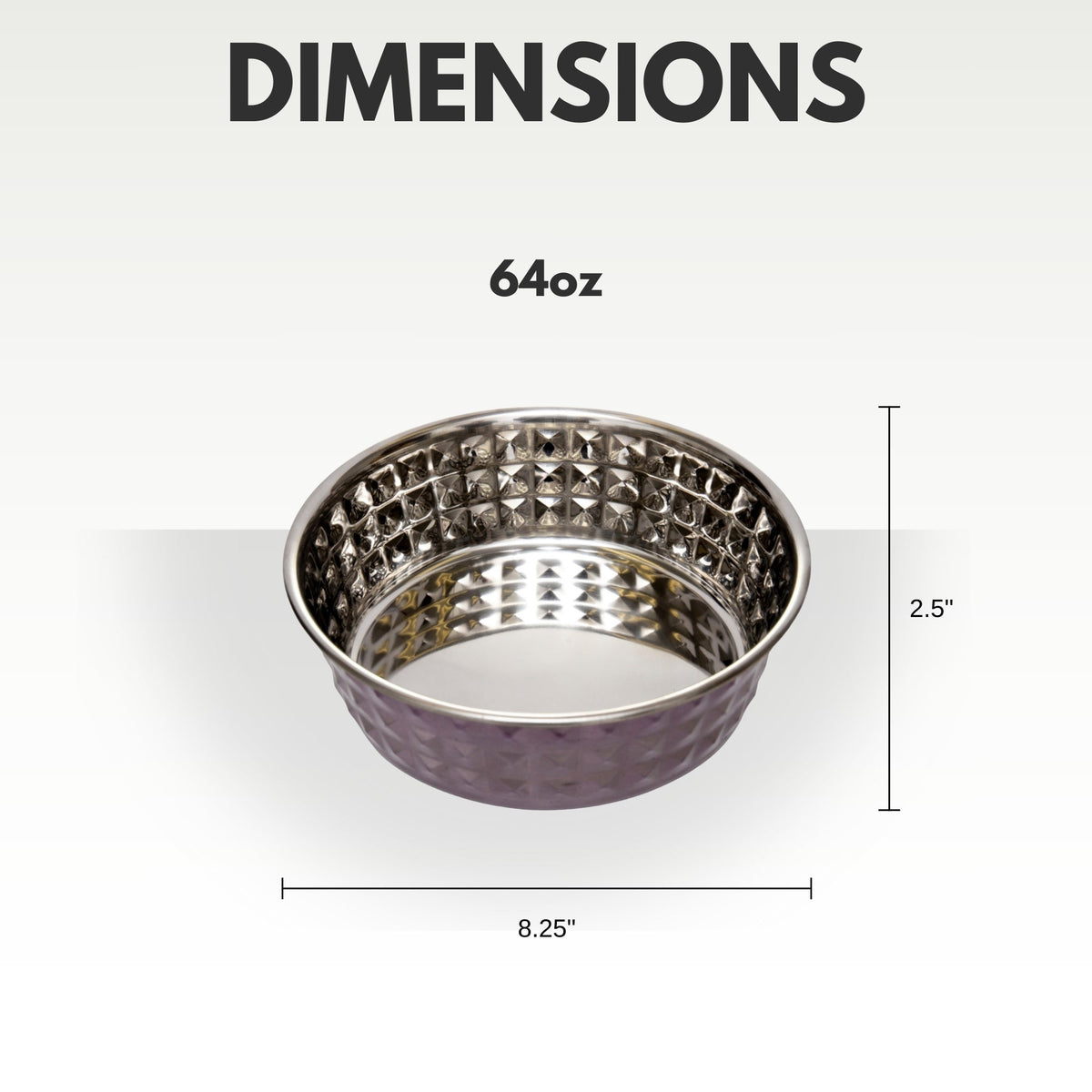 Lavender Hammered Steel Dog Bowls, Set of 2