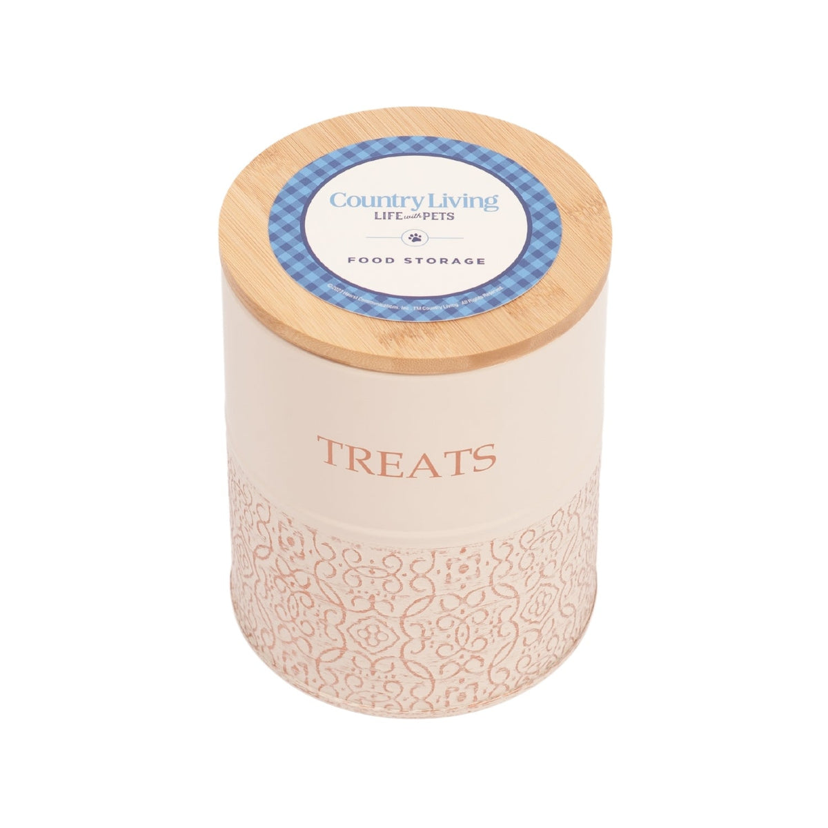 White Swan Treat Canisters with Bamboo Lids, Set of 2