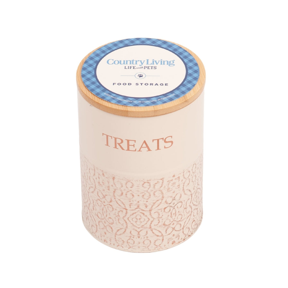 White Swan Treat Canisters with Bamboo Lids, Set of 2