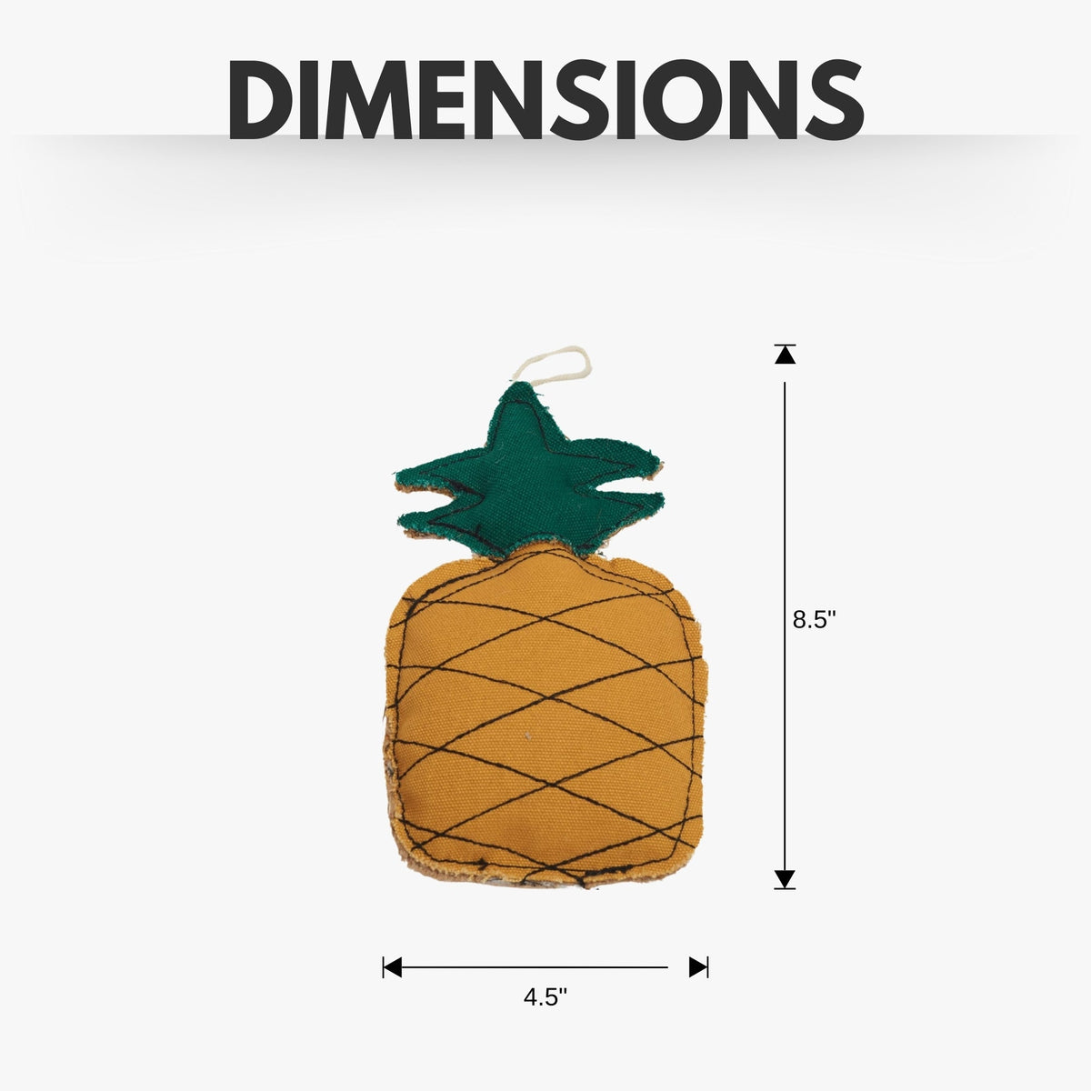 Pineapple Canvas & Jute Dog Chew Toy