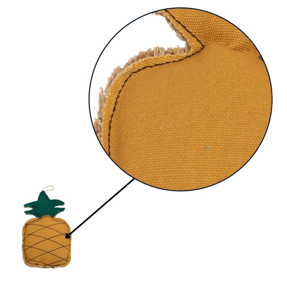 Pineapple Canvas & Jute Dog Chew Toy