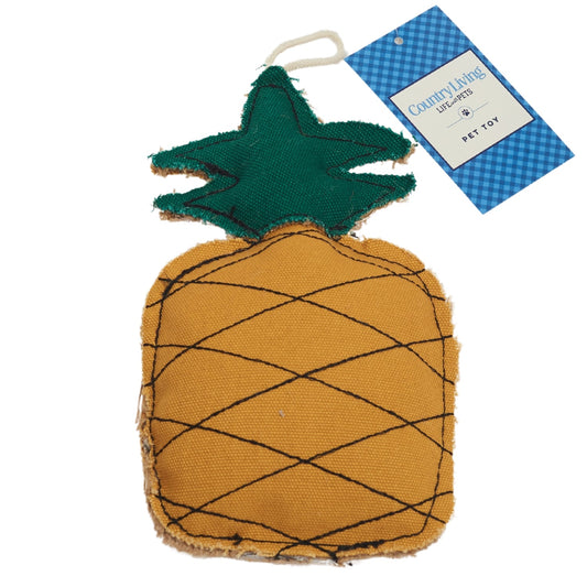 Pineapple Canvas & Jute Dog Chew Toy