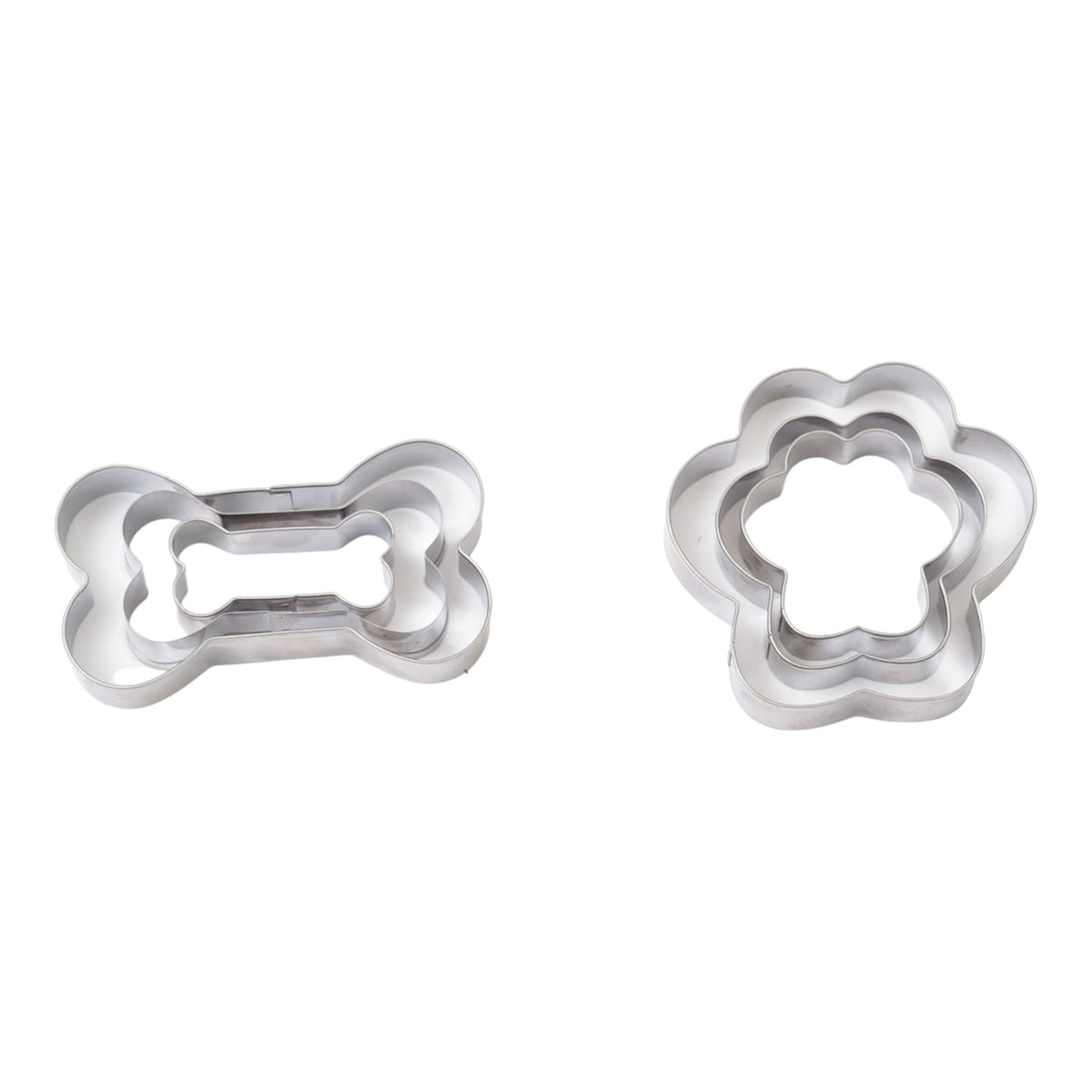 6-Piece Stainless Steel Dog Treat Cookie Cutter Set