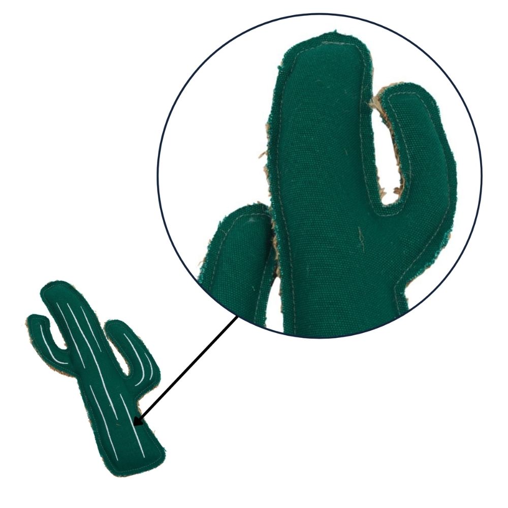 Cactus Canvas & Jute Dog Chew Toy