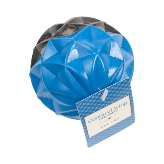 Geometric Textured Squeaky TPR Ball for Dogs, 3.6 in