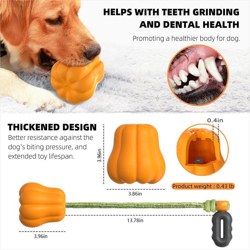 PROKEl Dog Rope Fetch Exercise Toy for Medium  Large Aggressive Chewers Breed Dogs Chew Interactive Toys Training Tug Of War Balls indoor And Outdoor Halloween Dog toy orange Plain Indestructible Dogtoy Super