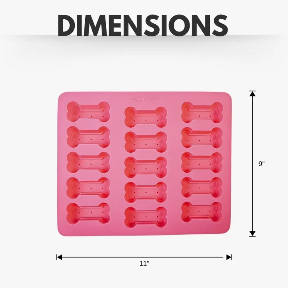 3-in-1 Dog Bone Silicone Baking Tray, 11 x 9 in