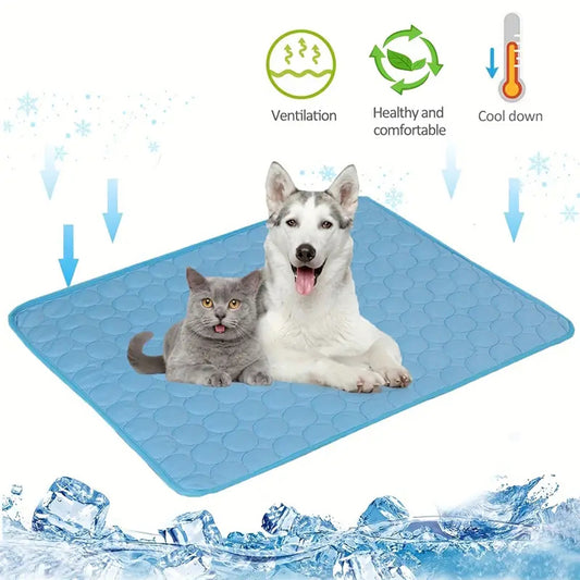 Ice Silk Pet Cooling Mat  – Breathable Non-Electric Summer Cooling Pad for Dogs & Cats | 6 Sizes & 6 Colors