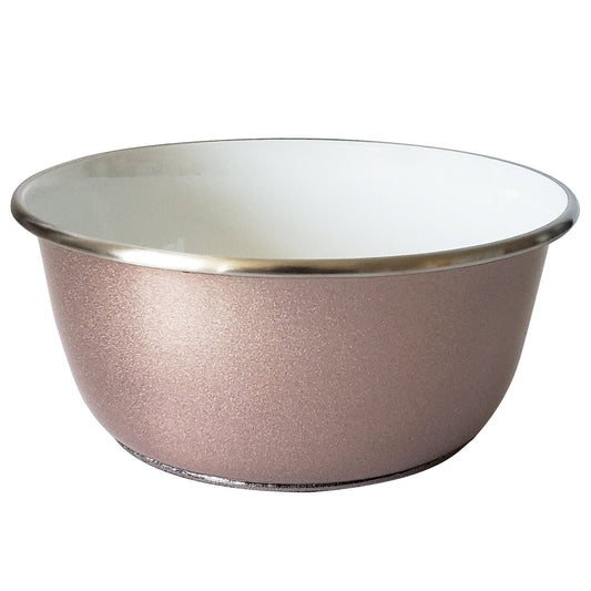 Rose Gold Paw Print Deep Stainless Steel Dog Bowl