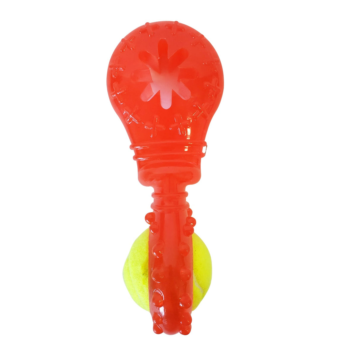 Interactive TPR Dog Chew Toy with Squeaker Ball