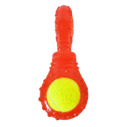 Interactive TPR Dog Chew Toy with Squeaker Ball