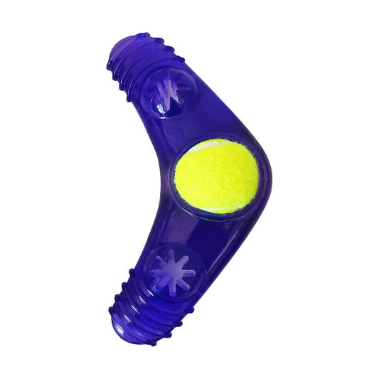 TPR Boomerang Dog Toy with Squeaker Ball