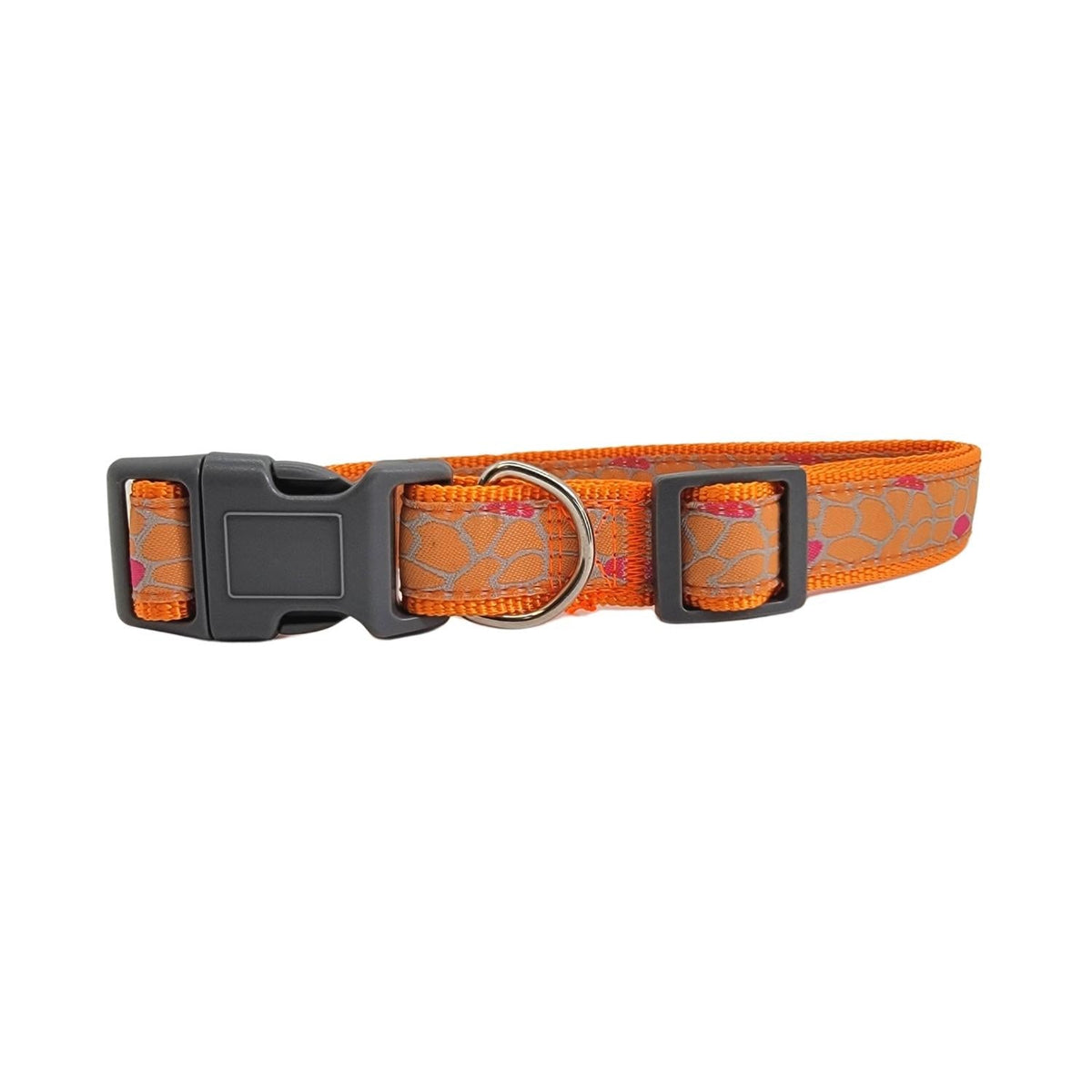 Embroidered Giraffe Nylon Dog Collar, Medium & Large