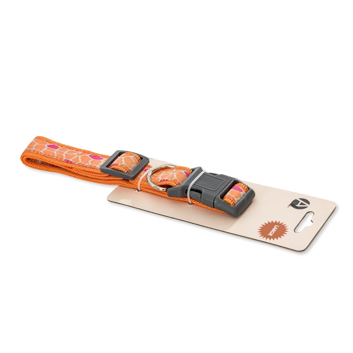 Embroidered Giraffe Nylon Dog Collar, Medium & Large