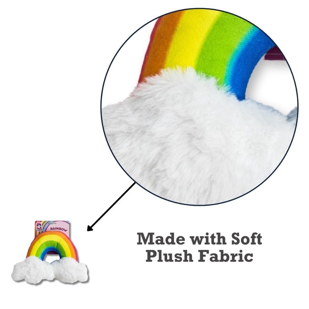 Magical Rainbow Plush Dog Toy, 11 x 8 in